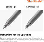 Shuttle Art Black Gel Pens, Ink Glide Series 90 Pack Retractable 0.5mm Fine Point Rollerball Gel Ink Pens Bulk Set Quick Drying Smooth Writing with Grip for Journaling Note Taking Office School Home