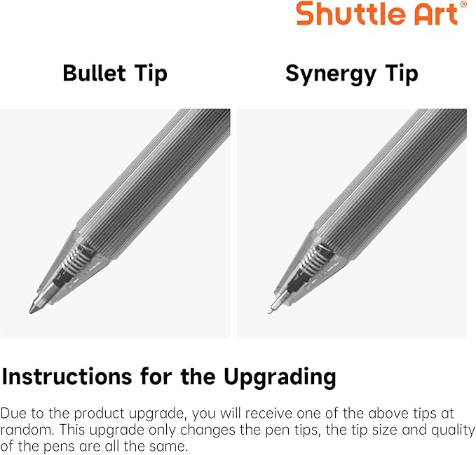Shuttle Art Black Gel Pens, Ink Glide Series 60 Pack Retractable 0.5mm Fine Point Rollerball Gel Ink Pens Bulk Set Quick Drying Smooth Writing with Grip for Journaling Note Taking Office School Home