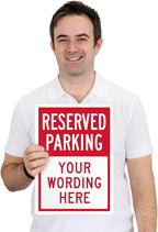 SmartSign Custom Reserved Parking Sign - 10"x14" Laminated Aluminum, 40 mil thick, Custom Metal Sign for Home, Offices, Businesses, Outdoors, Lots, USA-Made, 100+ Years of Sign Expertise