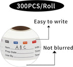 STARLIBOO Removable Freezer Labels, 1x3 Inch Food Labels for Freezer Storage, 300pcs Freezers Stickers Waterproof Oil Resistant Easy Clean Leaves no Residue