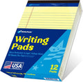 WritePads Legal note pads 5"x8" Legal Pads,College Ruled,Canary Paper,12 Pack,50 Sheets Per Writing Pad,Micro perforated Writing Pad,BL-SCY50C-12PAD