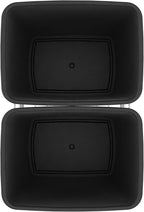 Rev-A-Shelf RV-18KD-18C S Double Pullout Trash Can for Kitchen Cabinets 35 Qt Garbage Recycling Bin on Full Extension Slides, Black