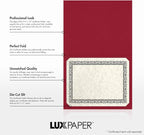 LUXPaper 9.5" x 12" Certificate Holders | Burgundy Linen | 100lb. Cover | 50 Qty