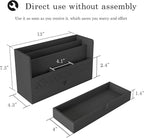 Bamboo Mail Organizer Countertop Desktop with Drawer - Desk Organizer with File Organizer for Office Supplies All-in-One Desk File Organization with Pencil Holder for Paper Letter Envelope Bill