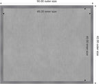 Amanti Art Grey Framed Magnetic Board 42x50 Oversize Vision Board for use with Magnets, 100% Metal Sheet to Display Items as Office Decor or for Home Organization in mudroom, Kitchen or Kids Room