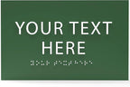 ADA CENTRAL SIGNS - 6" X4" Personalized Custom Sign- Tactile Graphics Grade 2 Braille Text | ADA Compliant Wall Mount Plastic Signs For Schools, Offices, Businesses, Apartments & Restaurants