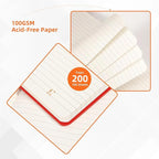 BOSSAND College Ruled Notebooks, 6 Pack A5 Lined Journal Notebooks, 200 Pages 100 GSM Thick Paper, Hardcover, 8.25 inches x 5.75 inches, Red