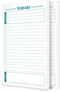 To Do List Notepad – 2 Pads of 50 Sheets, Total of 100 sheets (5.5 x 8.5) Ruled Planning Checklist Memo Pad for Daily Tasks, Priority & Notes field for Efficacy. Jot Down – Purchases, Appointments,