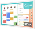 Cozyla Digital Calendar+ 2: 32’’ 4K Wall Planner Touch Screen Chore Chart Customize Dashboard Smart Electronic Calendar for Family Schedules Meal Planner Support Any Google Play App Wall Mount White