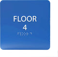 Royal ADA Floor 4 Sign with Braille – Made from Durable Acrylic and Ready to Mount