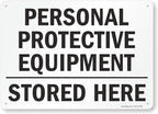 SmartSign "Personal Protective Equipment, Stored Here" Sign | 10" x 14" Plastic