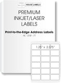 HOUSELABELS 18-up Address Labels (2-3/8" x 1-1/4") for Laser and Inkjet Printers, 500 Sheets