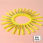 Dabo&Shobo Yellow highlighter, 24 Pack -bright color, chisel tip, for Adults Kids Highlighting in the Home School Office, Tank Style