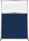 Versare Hush Screen Portable Room Divider | Workstation Wall Divider | Freestanding Privacy Hush Panels | Clear Fluted Windows | Fabric Office Divider Screen | Great for Room Separation