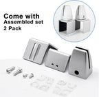 Aluminum Vertical Clamp Partition Board Acrylic Desk Divider Support Clamp for Clear Shield for Desktop Countertop Reception