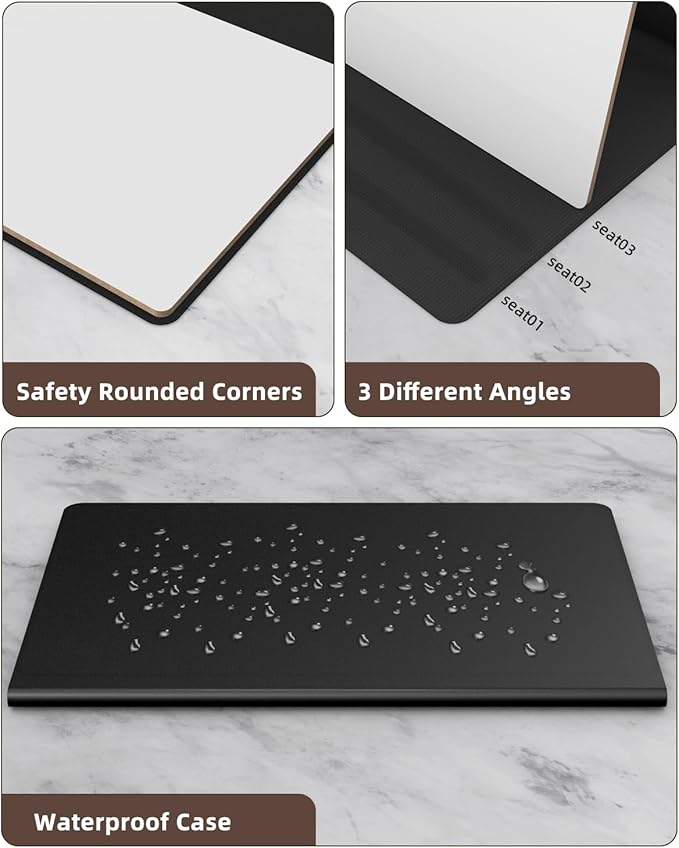 Mehaving Small Dry Erase Board with Stand for Desk, Portable Reusable Desktop Notepad, 9.5 * 6.6in Memo White Board,Office Home Supplies Desk Accessories MH770 (Rose)