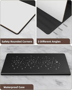 Mehaving Small Dry Erase Board with Stand for Desk, Portable Reusable Desktop Notepad, 9.5 * 6.6in Memo White Board,Office Home Supplies Desk Accessories MH770 (Rose)