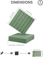 Fluxynara Felt Bulletin Board Tiles -28"x18" with 40 Adhesive Tabs, Cork Board Alternative for Office Decor, Push Pin Board Wall Organizer 6-Pack (Moss Green)