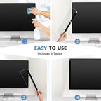 DOLLAR BOSS Monitor Memo Boards for Computers 2 Pcs Office Desk Accessories 11" x 3.1" Transparent Acrylic Monitor Side Panel Multifunction Message Board Screen Note Holder for Office Home Work Desk