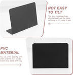 VILLCASE 10pcs Shaped Mini Blackboards Desktop Message Signs for Shops Bakery Restaurants Reusable PVC Chalkboards for Menus Notes and Reminders