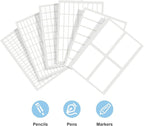 1723 Pieces Matte Labels Sticker Removable Rectangular Labels Writable Blank Adhesive Labels for Labeling and Organizing Small Items 6 Sizes Combination (White)