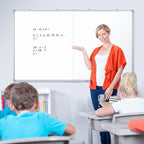 DOLLAR BOSS Large White Board 60 x 36 Inch Foldable Magnetic Whiteboard for Wall, Portable Double Sided Dry Erase Board, Aluminum Frame Message Board for School, Office, Classroom with Eraser, Markers
