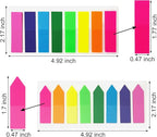 KICNIC Page Markers Colored Sticky Tabs 3200 Pcs, Translucent Arrow Flags for Page Marking, Fluorescent Index Tab Stickers for Notebooks, Small Sticky Notes Flags [8 Colors, 16 Sets]