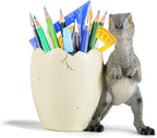 Banllis Cute Pencil Holder Funny Dinosaur Desk Accessories,Pen Organizer for Home and Office Decorative Supplies,Decor Toothcup,Resin Gift for Man and Women