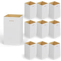 Regal Altair 10 Pack Corrugated Cardboard Trash & Recycling Containers, 40-Gallon Capacity – Includes 10 Liners, Heavy-Duty Pop-Up Disposable Bins for Events & Parties