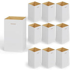 Regal Altair 10 Pack Corrugated Cardboard Trash & Recycling Containers, 40-Gallon Capacity – Includes 10 Liners, Heavy-Duty Pop-Up Disposable Bins for Events & Parties