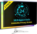 DEJIMAX 〔2-Pack〕 24 Inch Computer Privacy Screen Filter for 16:9 Monitor, Anti-Blue Light, Anti-UV,Blue Light Blocking Removable Privacy Protector Shield Fits 23.6", 23.8", 24" Monitors