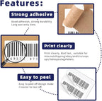 POLYSELLS Self Adhesive 2"x4" Address Shipping Labels, 10UP White Sticker FBA Labels, Inkjet/Laser Printer Compatible, 10 Labels/Sheet, 500 Sheets/5000 Labels