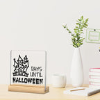 Halloween Countdown Acrylic Sign, Funny Halloween Countdown Advent Decorations for Home Office, Funny Spooky Season Holiday Gifts A 08