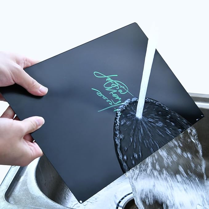 ECKEK Chalkboard Sign Tabletop Chalkboard Signs with Base Stand Carbon Steel Menu Chalkboard Stand,Message Board for Shop, Restaurant, Home Decoration (Metal Base 28 * 36cm/11.02×14.17inches)