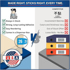 2026 Year Stickers, Doctor Stuff 2026 Chart Stickers, Light Blue Color Coded, Ringbook Sheets, Reynolds & Reynolds Style, USA Made Year Labels for End Tab File Folders, 270/Package, 3/4" x 1-1/2"