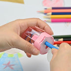 Small Pencil Sharpener for Kids, BOPART 24pcs Colored Pencil Sharpeners Manual Handheld Pencil Sharpener in Bulk for School Classroom Home Office, Dual Holes Sharpener Work on Crayon or Makeup Pencils