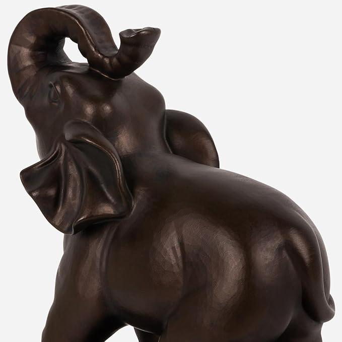MXARLTR Elephant Decorative Bookends, Bookends for Shelves, Book Ends for Heavy Books with Anti-Slip Pad for Book Lovers Heavy Book Holder for Home Office Decor (Bronze)