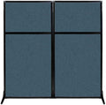 Versare Workstation Partition | Portable Wall Divider | Modern Office Cubicle | Free Standing Privacy Screen | Flexible Work Space | 66" x 70" Caribbean Fabric Panels