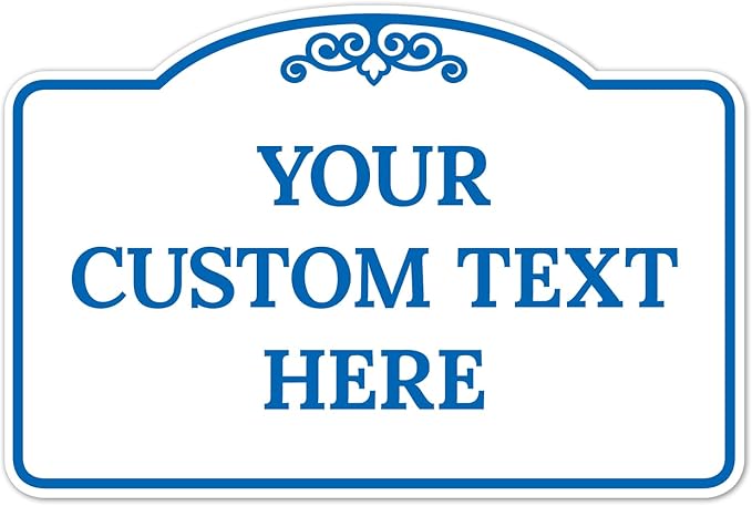 Custom Decorative Sign, Personalized Metal Sign for Business, Driveway, Home, Airbnb, Office Door Plaque, Blue Light Sign, 12x18 Inches, ACM, Fade Resistant, Made in USA by Sigo Signs