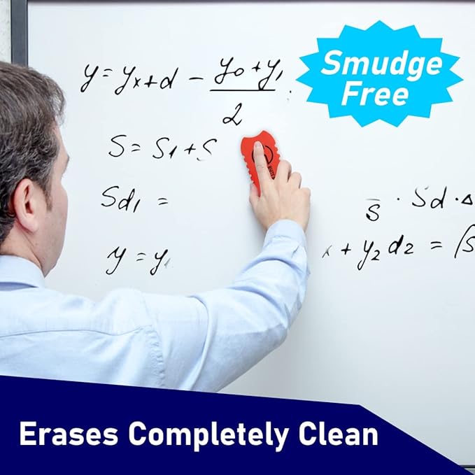 Dry Erase Eraser Magnetic Whiteboard Eraser 5 Pack White Board Cleaner, Dry Erase for Whiteboard, Chalkboard and Glass