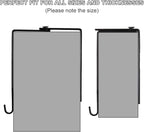 Amylove 8 Pcs Adjustable Cubicle Hanger Universal Partition Metal Cubicle Hooks Door Hanger, Adjusted to Fit Panels with 1 3/8 Inch to 3 1/2 Inch Thickness for Office Whiteboard (Black)