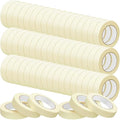 Fainne Masking Tape Bulk General Purpose Masking Painting Tape 55 Yards for Painting Home Office School Stationery Arts Crafts Basic Use, Easy Removal(60 Rolls,0.8 Inch)