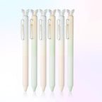 ZJEOSO Gel Pens Fine Point,6 Pcs 0.5mm Quick Dry Black Ink Pens Fine Point Smooth Writing Pens,With Aesthetic Gradient Cute Office School Supplies Gifts for Women (Gradient-2A, Black)