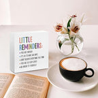 Inspirational Gifts - Little Reminders, Thank You Gifts Motivational Self Love Wood Box Sign, Appreciation Gifts for Coworker boss teacher, Encouragement Gifts Bedroom Office Living Room Desk Cubicle Table Shelf Decor, Daily Affirmations for Women Girl...