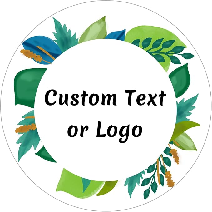 JOVELLO Personalized Custom Stickers - 60-1000 PCS Circle Custom Labels for Business, Logo, Office, Parties, etc (Labels Stickers-13)