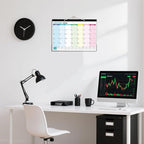 Desk Calendar 2026, With 3 sticker, 18 Month Wall Calendar Running to June 2027-17" x 12" Desktop/Wall Monthly Calendar for Homes, School & Office