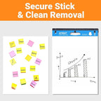 AFMAT Tabletop Sticky Easel Pad & Dry Erase Board 2 in 1, 20 x 23 in Portable Easel Stands for Teachers, Super Sticky & Bleed-Resistant, Ideal for Meetings/Training/Presentation, 20 Sheets/Pad, 8 Pads