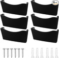 Colarr 6 Pcs Expandable Pocket Wall File Set Plastic Wall Mountable Space Saving Files Office Wall Organizer Wall Mount File Holder Wall Hanging File Organizer for Mail Magazine Letter (Black)