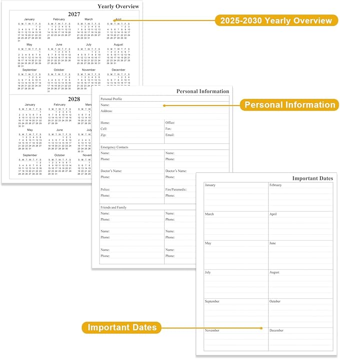 2026-2028 Monthly Planner, Three Years Calendar from January 2026 - December 2028 with Spiral Binding, Inner Pocket, Elastic Closure, 38 Month Planner for Home | School | Office, 8.5" x 11", Black