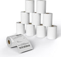 MFLABEL 4x6 Direct Thermal Shipping Labels - 10 Rolls, 220 Labels/Roll, Perforated Postage Paper with Alignment Hole, Compatible with 4XL LabelWriter 1744907 & 1755120, Rollo for USPS, UPS